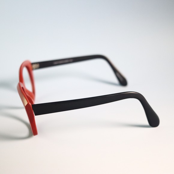 Joan Collins 9955 eyeglasses sunglasses cat eye frames red black N8 - Picture 7 of 8